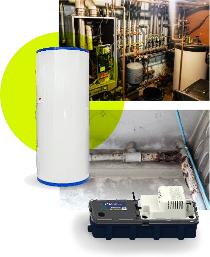 High-efficiency heating systems requiring condensate neutralizers to protect plumbing and infrastructure.